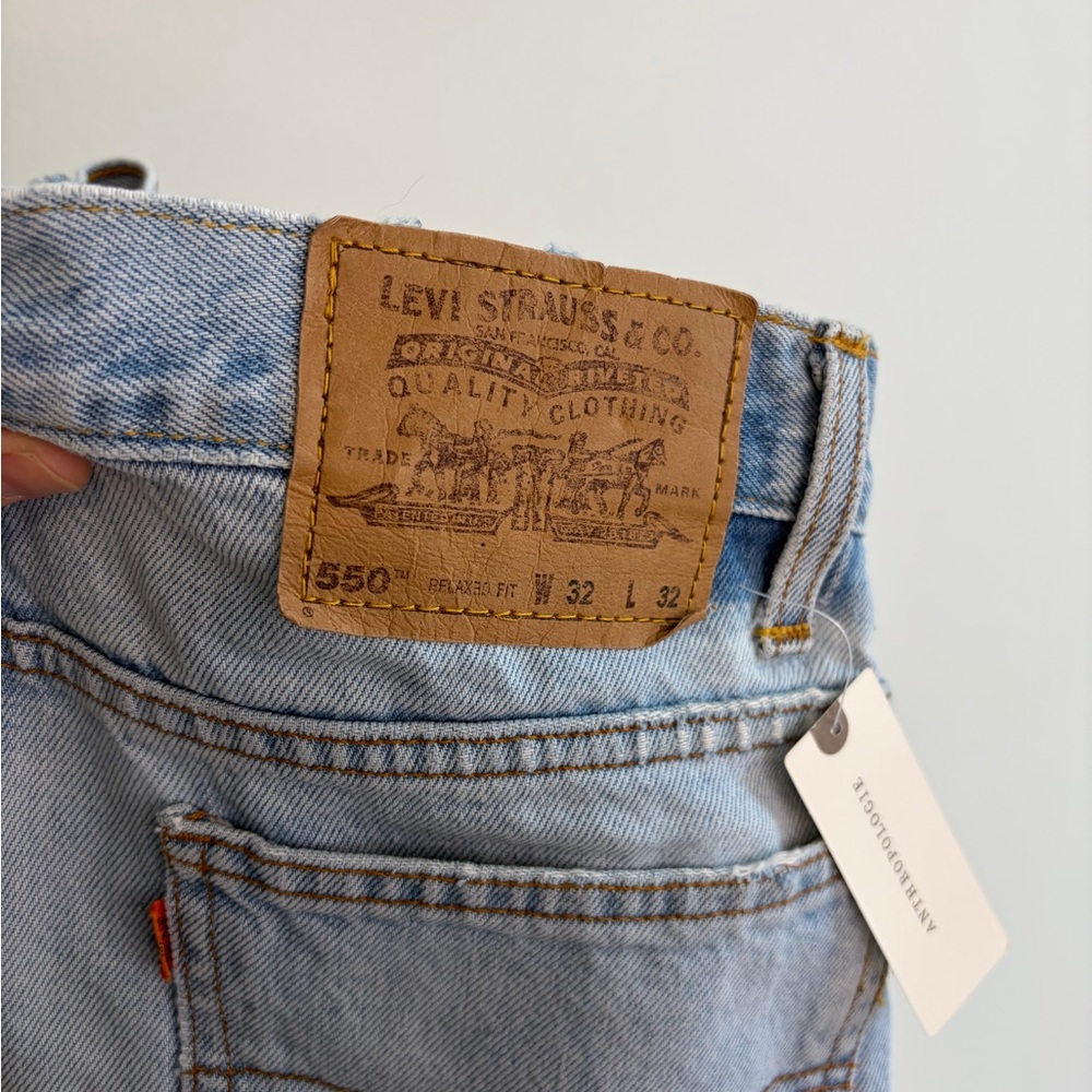 Aligrace 90s High Rise Wide Leg Jeans Size Light/medium Size 25 NWT Anthro brand - Picture 14 of 16